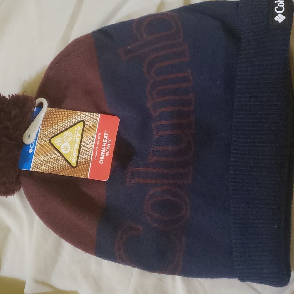 Columbia Omni heat infinity nwt mens hat navy burgundy NWT
